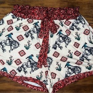 Women's Western Print Shorts
